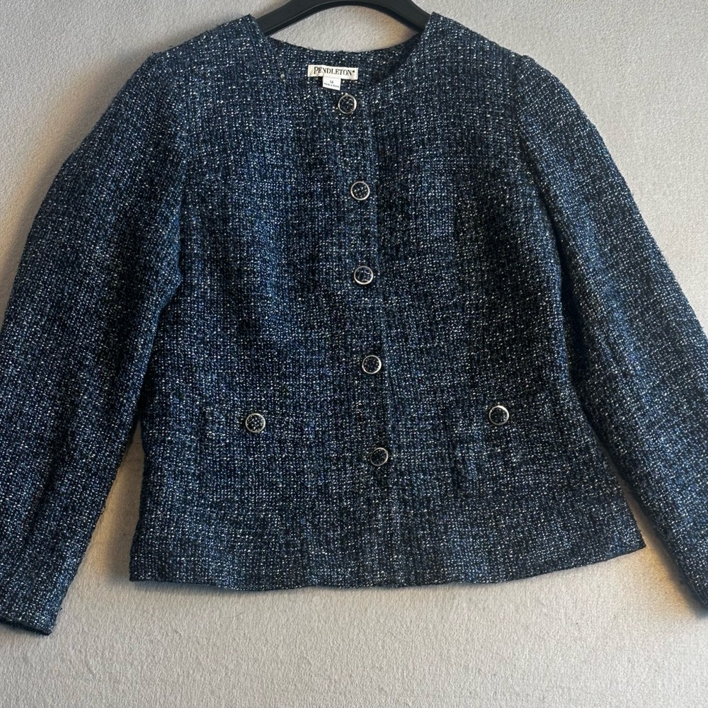 Pendleton Midnight Blue Tweed Blazer